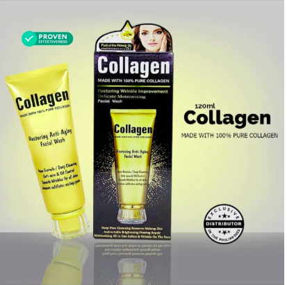 Woakli Collagen Anti Aging Face Wash (120ml) | FaceWash | Anti Aging | Restoring